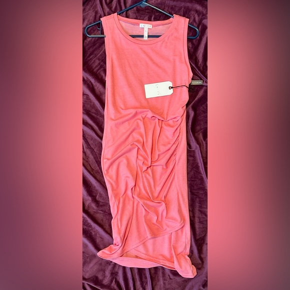 Leith Pink Ruched Sheath Midi Dress-Size Small NWT! - Picture 5 of 5